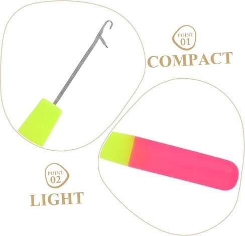Vaguelly 5 Pcs Latch Hook Crochet Needles for Hair Extensions and Carpet Making Plastic and Metal for Micro Braids and Boys and Girls Crafts in Saudi Arabia