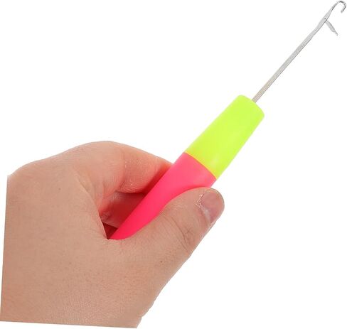 Vaguelly 5 Pcs Latch Hook Crochet Needles for Hair Extensions and Carpet Making Plastic and Metal for Micro Braids and Boys and Girls Crafts in Saudi Arabia