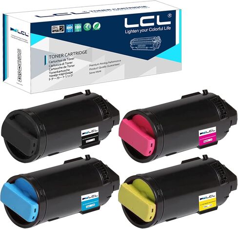 LCL Remanufactured Toner Cartridge Replacement for Xerox VersaLink C605 C600 C600N C600DN 106R03899 106R03896 106R03897 106R03898 (4-Pack Black, Cyan, Magenta, Yellow) in Saudi Arabia