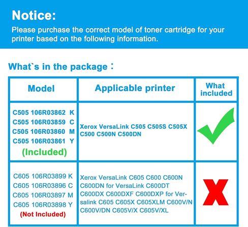 LCL Remanufactured Toner Cartridge Replacement for Xerox VersaLink C605 C600 C600N C600DN 106R03899 106R03896 106R03897 106R03898 (4-Pack Black, Cyan, Magenta, Yellow) in Saudi Arabia