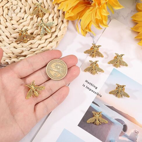 CHGCRAFT 30 Pcs Bee Lapel Pin for Cloth Backpack Decoration Alloy Bee Pins Safety Pins for Collar Sweater Jacket Clothing Decor in Saudi Arabia