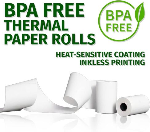 Gorilla Supply 48 gsm Thermal Paper Receipt Roll 3-1/8" x 230' BPA Free 50 Rolls in Kuwait