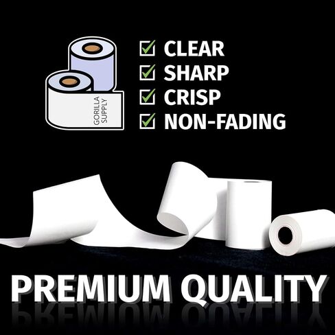 Gorilla Supply 48 gsm Thermal Paper Receipt Roll 3-1/8" x 230' BPA Free 50 Rolls in Kuwait
