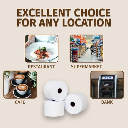 Gorilla Supply 48 gsm Thermal Paper Receipt Roll 3-1/8" x 230' BPA Free 50 Rolls in Kuwait