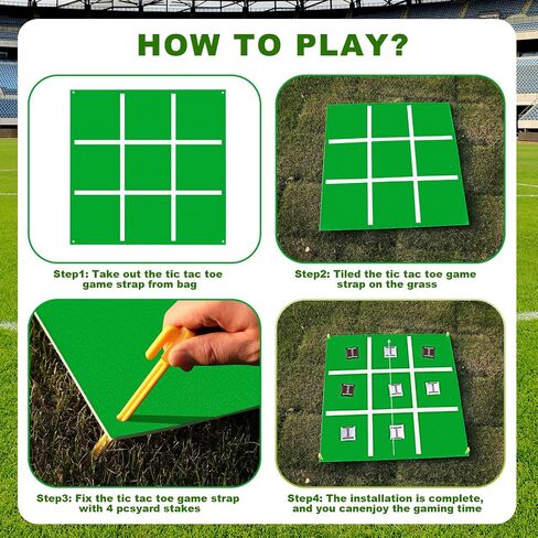 Vanblue Large Football Tic Tac Toe Bean Bag Toss Game - Green Modern Style - Ideal for Kids, Adults & Families - Super Bowl Activities - Indoor & Outdoor Use in Saudi Arabia