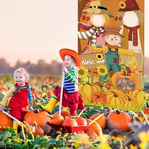 عيد الشكر سعيد لافتة لعبة مع 3 أكياس الفاصوليا فزاعة الفاصوليا حقيبة رمي ألعاب عيد الشكر ديكور عيد الشكر ألعاب الحصار تركيا للطفل لوازم حفلة للبالغين (عيد الشكر) in Kuwait