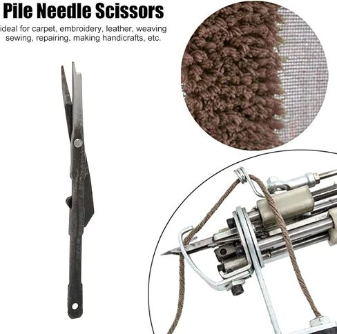 Hztyyier Pile Needle Metal Loop Cut Pile Pin Easy Mounting Pile Scissors Weaving Replacement Accessories for Rug Tufting Gun (Cut Pile (5in)) in Saudi Arabia