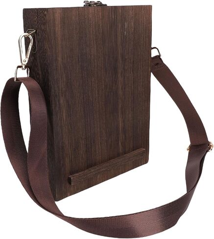 Fafeicy Precium Beech Wood Worders Sketh Box مع حزام كتف قابل للتعديل ، ومشابك عتيقة ، وحلقات مرنة للطلاء في الهواء الطلق in Kuwait