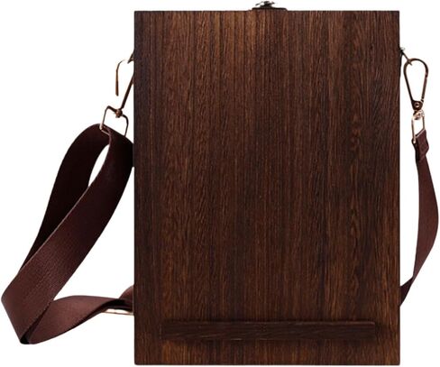 كتاب Messenger Wood Box Tabletop Easel Box مع حقيبة أدوات فنان مقصورة على أقلام الرصاص تخزين فرشاة ديكور المنزل 12.99x9.06x2.76inch in Kuwait