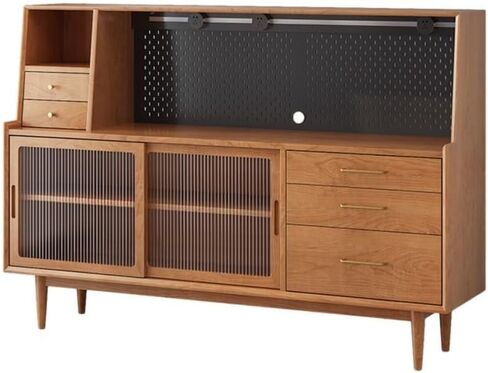 Sideboard Cabinet Solid Wood Storage Cabinets, Kitchen Decoration Cabinets, Chinese Coffee Bar Cabinets, Household Tea Cabinets Sideboard Cabinet with Drawers(A) in Kuwait