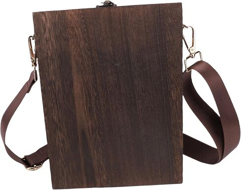 Diydeg Writers Messenger Wood Box, Retro Artist Tool Bag with Hinged Lid Front Clasp, Portable Artist Tool Storage Postman Bag Sketch Art Easel for Brushes, Pens & Outdoor Painting in Saudi Arabia