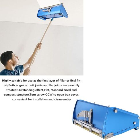 10in Flat Finishing Box, Drywall Finishing Box Flat Box Aluminum Alloy Multifunctional Drywall Tool with Fixed Hinge Design for Wall Painting and Plastering in Saudi Arabia