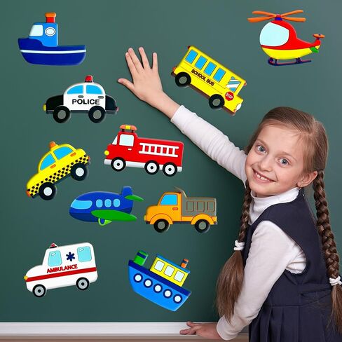 Fridge Magnets for Toddlers,Transportation Refrigerator Magnets for Kids,Car Boat Aircraft Vehicle Fridge Magnetic,Baby Learning Magnet Educational Toys Gift for Whiteboard in Saudi Arabia