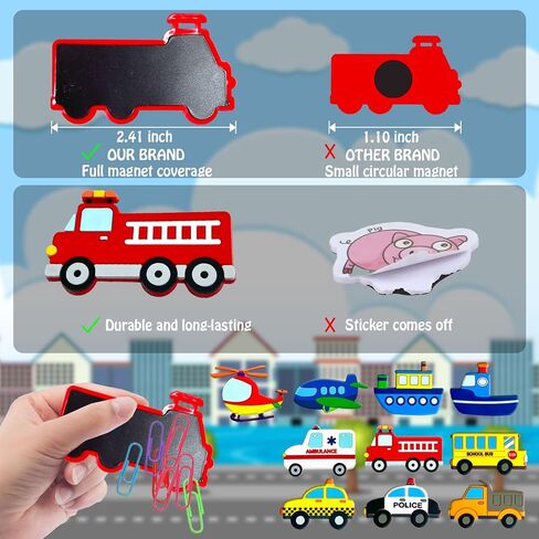 Fridge Magnets for Toddlers,Transportation Refrigerator Magnets for Kids,Car Boat Aircraft Vehicle Fridge Magnetic,Baby Learning Magnet Educational Toys Gift for Whiteboard in Saudi Arabia