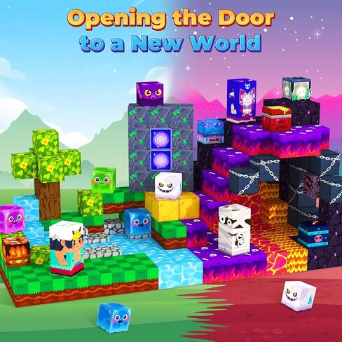 Magnetic Blocks Games Building Toys for 3-16 Year Old Boys Girls, Toddler Kids Magnetic Cubes Tiles Sensory Montessori Education Learning Travel Toys Ages 3+ Halloween Birthday Party Favors Gifts in Saudi Arabia