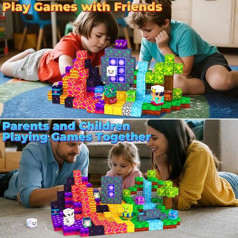 Magnetic Blocks Games Building Toys for 3-16 Year Old Boys Girls, Toddler Kids Magnetic Cubes Tiles Sensory Montessori Education Learning Travel Toys Ages 3+ Halloween Birthday Party Favors Gifts in Saudi Arabia
