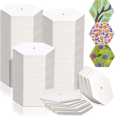 1000 PCS Hexagon Piecing Paper Templates, 1" White Paper templates, Quilting Templates Accessories for DIY Patchwork Crafts and Sewing Supplies in Kuwait