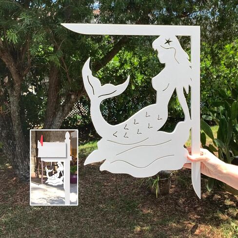 Mermaid Sitting Mailbox Bracket. Large. Long Lasting & Fabulous! Free Shipping to mainland USA in Saudi Arabia