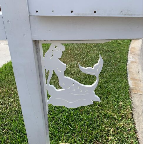 Mermaid Sitting Mailbox Bracket. Large. Long Lasting & Fabulous! Free Shipping to mainland USA in Saudi Arabia