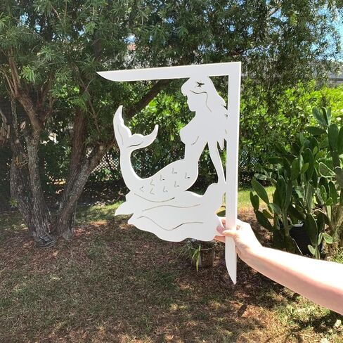 Mermaid Sitting Mailbox Bracket. Large. Long Lasting & Fabulous! Free Shipping to mainland USA in Saudi Arabia