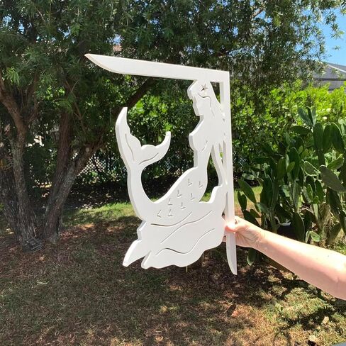 Mermaid Sitting Mailbox Bracket. Large. Long Lasting & Fabulous! Free Shipping to mainland USA in Saudi Arabia