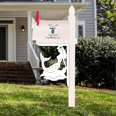 Mermaid Sitting Mailbox Bracket. Large. Long Lasting & Fabulous! Free Shipping to mainland USA in Saudi Arabia