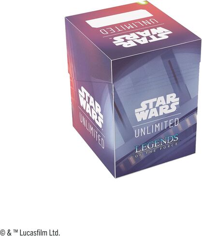 GameGenic Star Wars Unlimited Soft Crate-صندوق سطح متين للطباعة الكامل والمرخص رسميًا ، ويحمل 60 بطاقة مزدوجة الأكمام ، مثالية لـ TCGs و LCGs ، و Qui-Gon Jinn ، مصنوعة in Kuwait