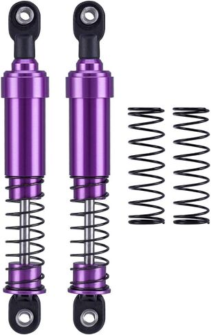 1/10 rc crawler shocks,75mm-115mm optional Big Bore Shocks with Oil Filled for LCG Cheater Rigs Capra SCX10 TRX4 Gspeed V4 Elem ent Comp Builds (Purple 95mm 2pcs) in Kuwait