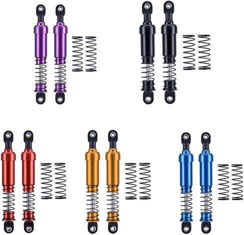 1/10 rc crawler shocks,75mm-115mm optional Big Bore Shocks with Oil Filled for LCG Cheater Rigs Capra SCX10 TRX4 Gspeed V4 Elem ent Comp Builds (Purple 95mm 2pcs) in Kuwait