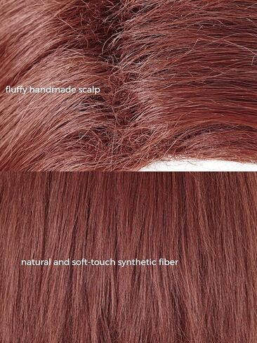 Kids Brown Creepy Doll Killer Costume Wig Red Brown Synthetic Hair for Child Girls Boys Toddler Halloween Party in Kuwait