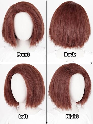 Kids Brown Creepy Doll Killer Costume Wig Red Brown Synthetic Hair for Child Girls Boys Toddler Halloween Party in Kuwait