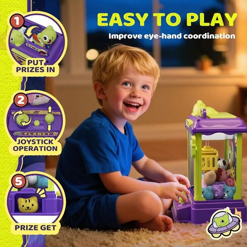 Mini Claw Machine للأطفال ، ألعاب آلات البيع التي تحمل عنوان الوحش لمدة 3-8 سنوات ، وآلات مخلب مع لعبة أفخم وكبسولة للأولاد ، هدايا عيد ميلاد رائعة للأطفال الذين تتراوح أعمارهم بين 3+ ، مثالية للحفلات والعطلات in Kuwait