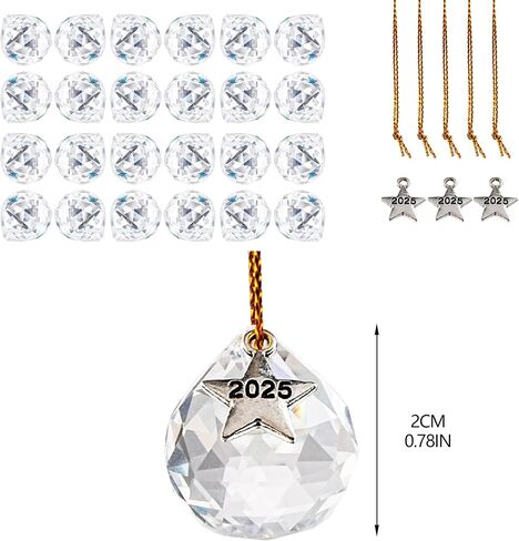 15Pcs Multi-Color Crystal Ball Prism Sun Catcher Crystals(30mm) in Saudi Arabia