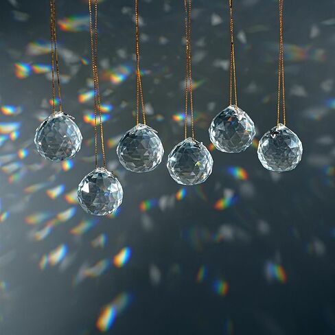 15Pcs Multi-Color Crystal Ball Prism Sun Catcher Crystals(30mm) in Saudi Arabia