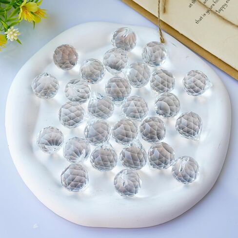 15Pcs Multi-Color Crystal Ball Prism Sun Catcher Crystals(30mm) in Saudi Arabia