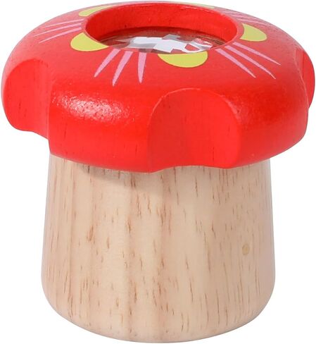 WODI 1PCS Wooden Kaleidoscope for Kids - Montessori Educational Optical Toy, Vintage Birthday Gift for Boys Girls Ages 3-12, Travel Sensory STEM Learning (red) in Saudi Arabia