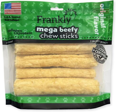 بصراحة Pet Pet Original Bacon Flavored Mega Mega Befy Phems For Dogs - High Protein Collegen Collegen - Treat Healthy Dog - Made in United States - 4 Count 7 "stick (8869) in Kuwait