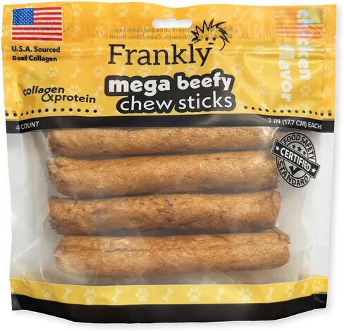 بصراحة Pet Pet Original Bacon Flavored Mega Mega Befy Phems For Dogs - High Protein Collegen Collegen - Treat Healthy Dog - Made in United States - 4 Count 7 "stick (8869) in Kuwait