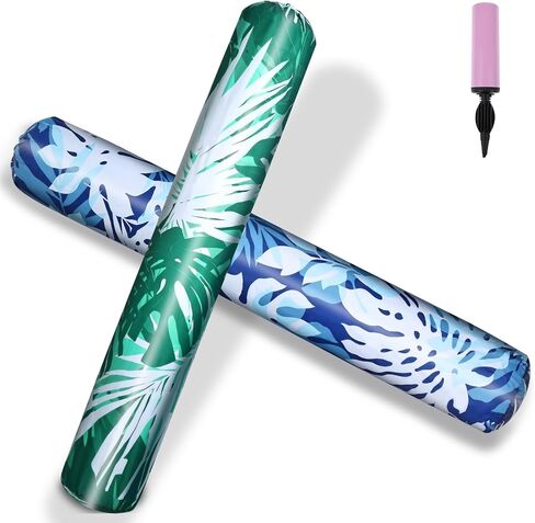 Extra Large Inflatable Swim Pool Noodles - 2 Pack Soft Fabric Covered Large Noodles for Floating, Premium Buoyancy and Comfort for Adults in Saudi Arabia
