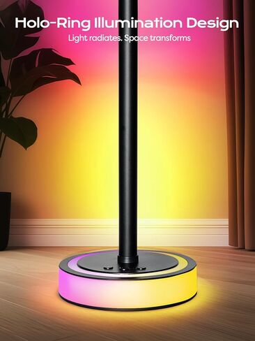 Smart RGBICW Corner Floor Lamp with App & Remote Control - 16 Million Colors, Music Sync, Timer Setting, Dimmable Ambient Lighting LED Standing Lamp for Bedroom, Living Room, Gaming Room & Home Decor in Saudi Arabia