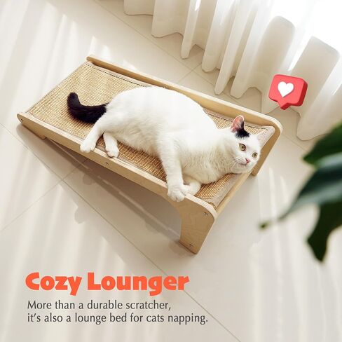PETKARAY Cat Scratcher, Cat Sisal Scratching Ramp, L Shape Cat Scratch Pad for Indoor Cats, Wall Furniture Protector with Catnip Large in Saudi Arabia