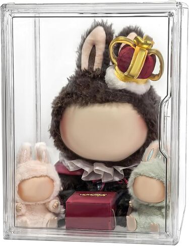 عرض علبة متوافقة مع ارتفاع Labubu 15.75 بوصة ، رف مربع عرض أكريليك واضح لدمية Pop Mart Labubu ، حزمة واحدة in Kuwait