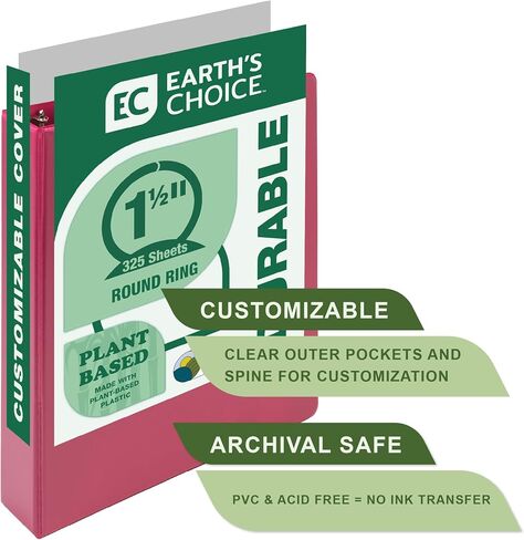حلقة مستديرة متينة مقرها Samsill على أساس 1.5 بوصة ، مصنوعة في الولايات المتحدة الأمريكية ، عرض الموثق ، الصديق للبيئة ، معتمدة من وزارة الزراعة الأمريكية ، وفردي ، وردي مشرق in Saudi Arabia