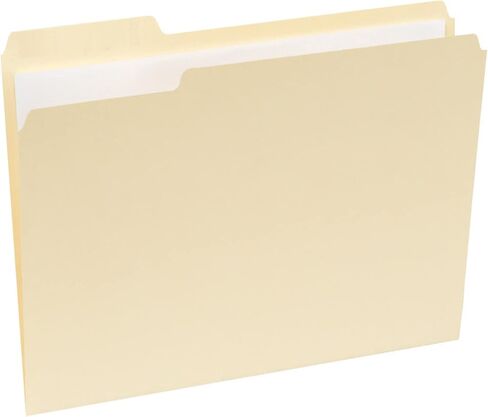 Office Depot File Folders, 1/3 Cut, Letter Size, 30% Recycled, Manila, Pack Of 100, 810838 in Saudi Arabia