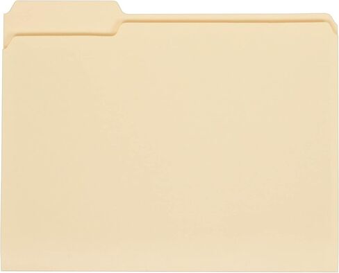Office Depot File Folders, 1/3 Cut, Letter Size, 30% Recycled, Manila, Pack Of 100, 810838 in Saudi Arabia