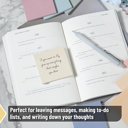 ملاحظات السيد Pen- اللزجة ، 3 "x3" ، 12 وسادة ، 600 ورقة ، 12 تلوين لزجة خمر ناعم 3x3 in Saudi Arabia