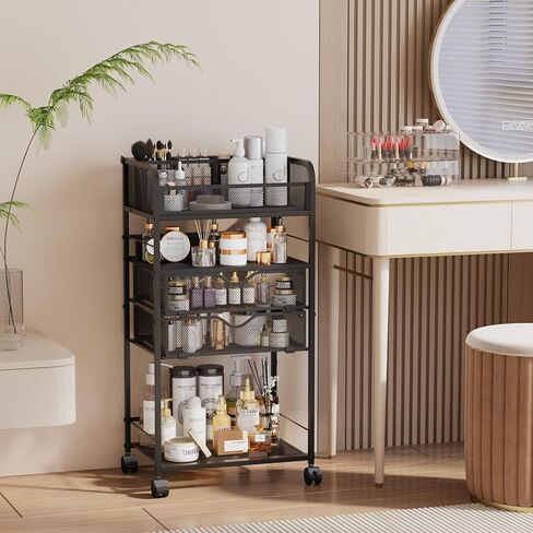 Art cart, 5 Tier Rolling Cart - Utility Cart with Storage Drawer and Wheels, Versatile Art & Craft Organizer for Home, Office, or Studio Ideal for Storing Brushes, Paints in Kuwait