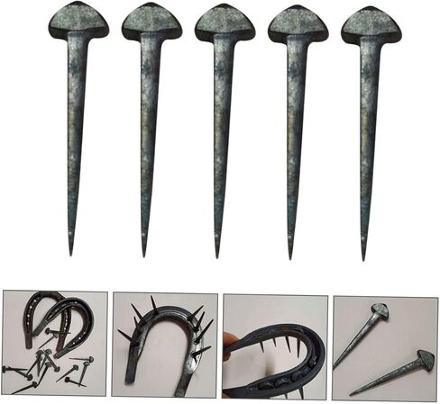 DECHOUS 50PCS مسامير حدوة الحصان المحمولة من أجل إصلاح الحافر معدات الفروسية المهنية القابلة للاستبدال الأظافر لإكسسوارات رعاية الخيول in Kuwait