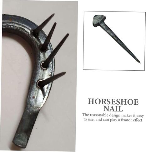 Vanzack 50pcs Hoof Nails أدوات حدوة الحصان المحترفة للمعدات المحمولة للتدريب على الخيول واستبدال الصيانة الحافر لأظافر حدوة الحصان القديمة in Kuwait
