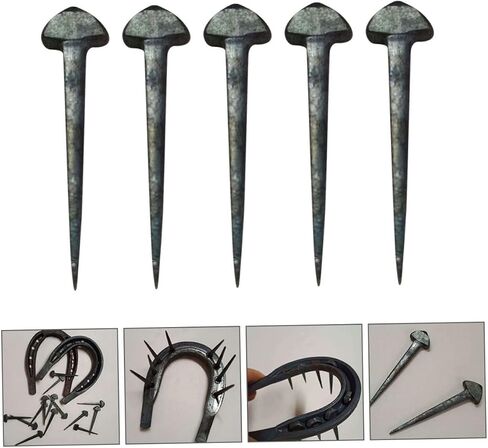 Vanzack 50pcs Hoof Nails أدوات حدوة الحصان المحترفة للمعدات المحمولة للتدريب على الخيول واستبدال الصيانة الحافر لأظافر حدوة الحصان القديمة in Kuwait